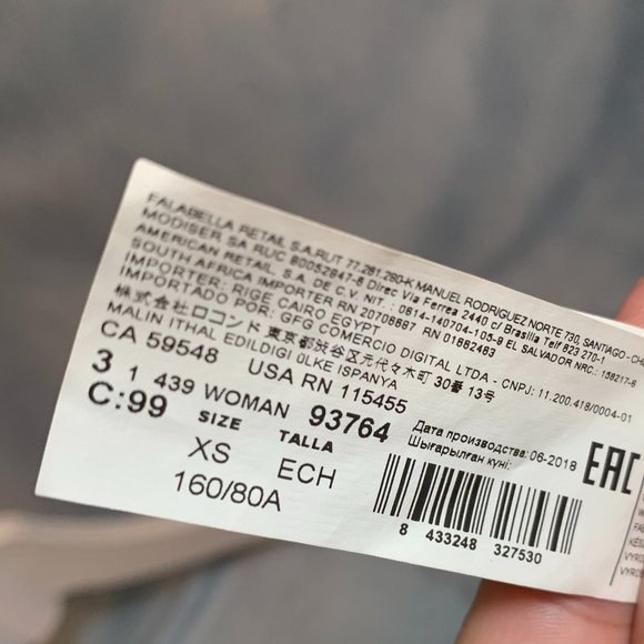 MANGO SUIT BLACK DRESS WITH WHITE ACCENT SIZE 2 - Picture 7 of 7